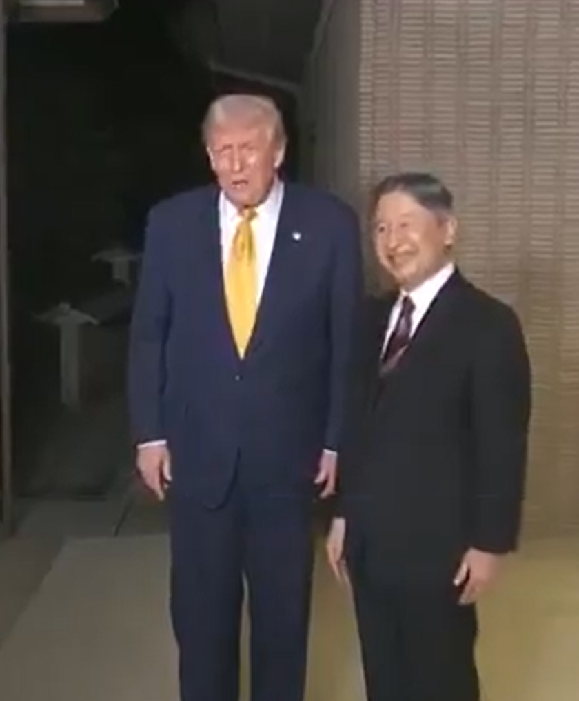 Imagen de Donald Trump se convierte en el primer lider extranjero en reunirse con el emperador de Japón Naruhito. Sin embargo la reunion fue protocolaria y la ejecutiva será con el primer ministro Sanae Takaichi 